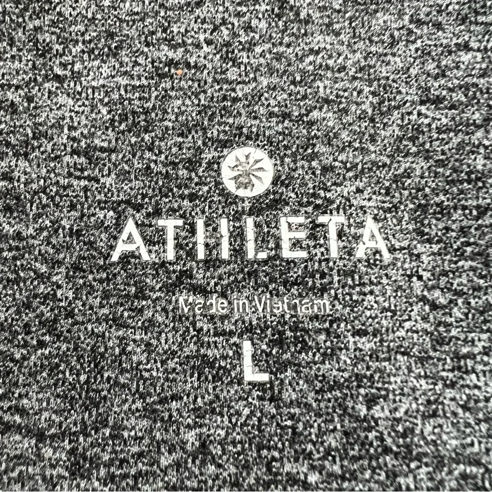 ATHLETA Salutation Heathered Charcoal Gray Crop Leggings 591375 Size L